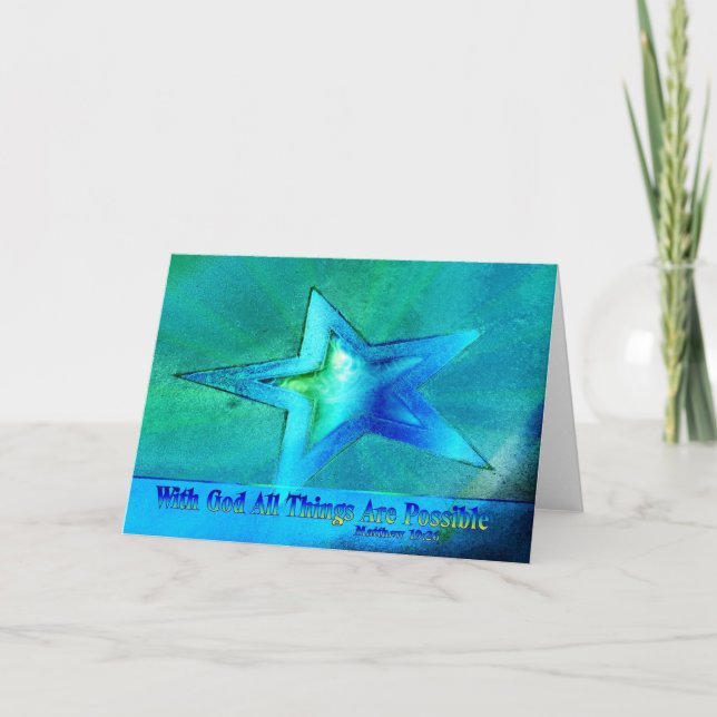 Carte With God All Things Are Possible (Devant)