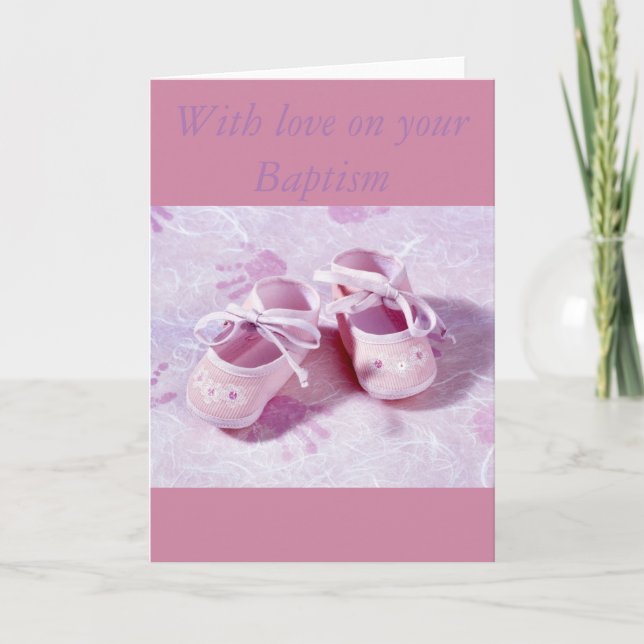 Carte With love on your Baptism Greeting Card (Devant)