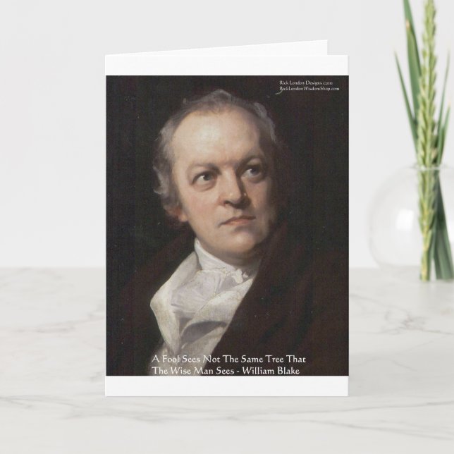 Carte Wm Blake "Voir les arbres" Cadeaux de citations de (Devant)