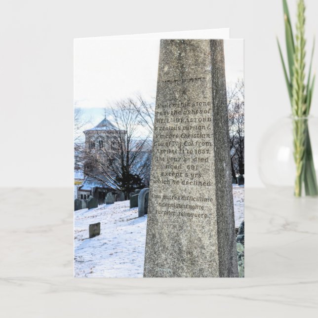 Carte Wm. Vue gravesite de Bradford de la 1ère église pa (Devant)