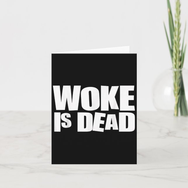 Carte Woke est mort humour sarcastique  (Devant)