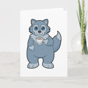 Carte Wolf avec la coupe de café