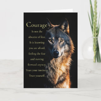 Carte Wolf Encouragement Courage inspiré