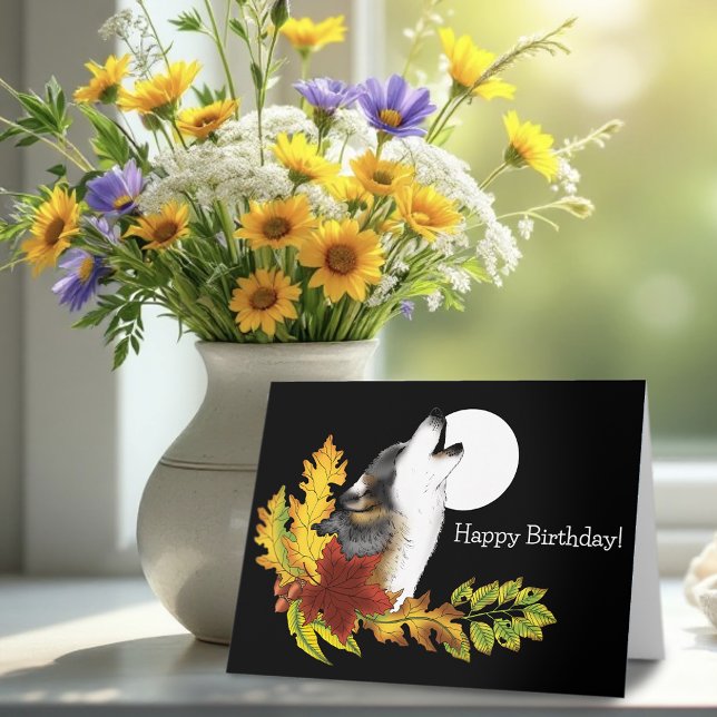 Carte Wolf Howling Moon (Créateur téléchargé)