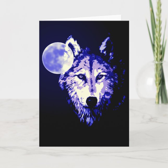 Carte Wolf & Moon (Devant)