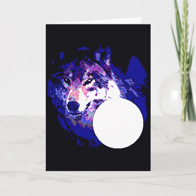 Carte Wolf & Moon (Devant)