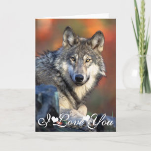 Carte Wolf Photo Je t'aime