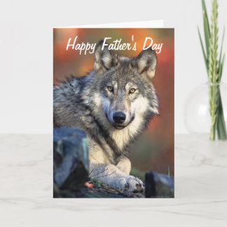 Carte Wolf Photographie Fête des pères heureuse