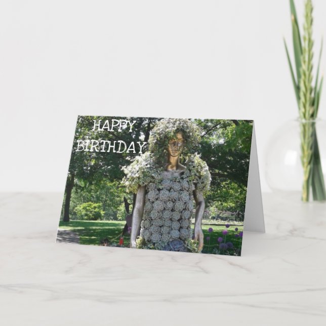 Carte Woman Made of Succulents Birthday (Devant)
