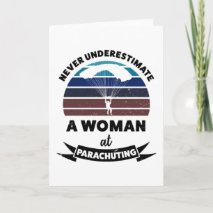 Carte Woman Parachuting Funny Gift Wife