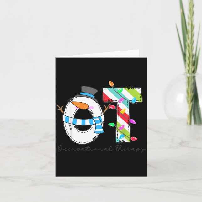 Carte Women Christmas Occupational Therapy Ot Ota Snowma (Devant)