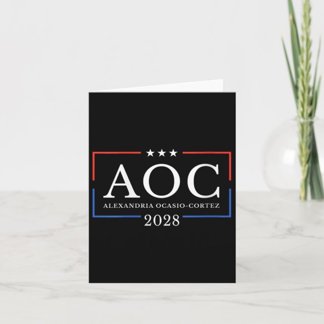 Carte Womens Aoc For President 2028 Simple Sign For Wome (Devant)