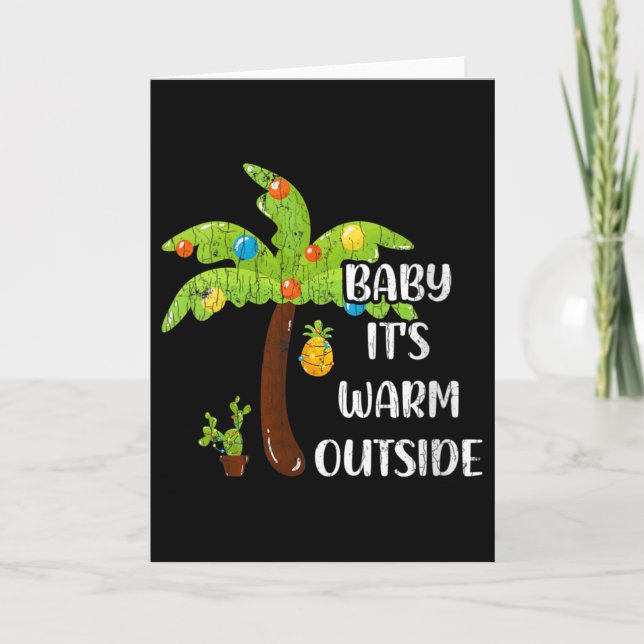 Carte Womens Baby It's Warm Outside Funny Christmas In J (Devant)