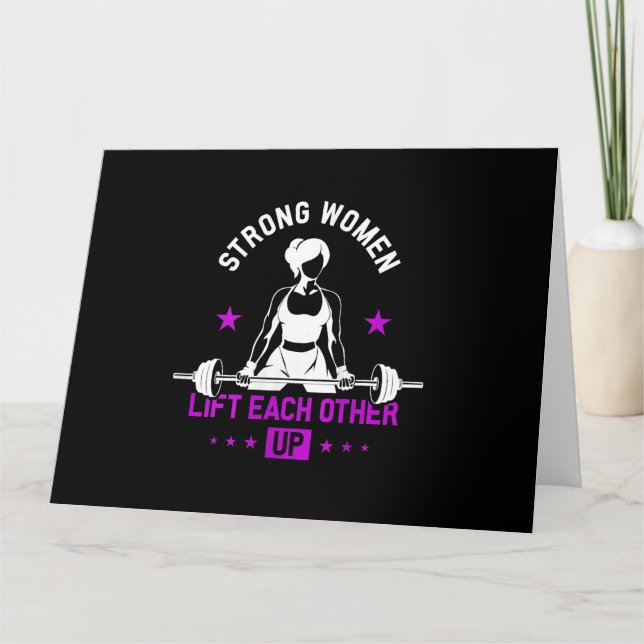 Carte Womens Bodybuilding Gym Workout And Funny Training (Devant)