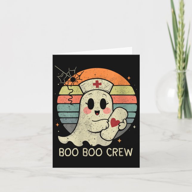 Carte Womens Boo Boo Crew Nurse Halloween For Women V-ne (Devant)