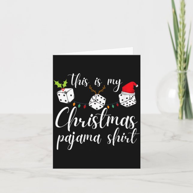 Carte Womens Bunco Christmas Pajama Dice Game Night  (Devant)