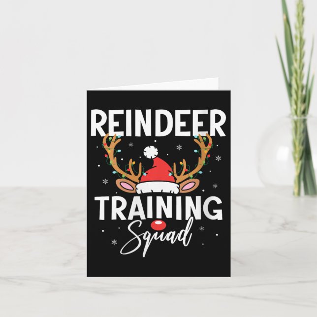 Carte Womens Christmas Running Team Funny Reindeer Train (Devant)