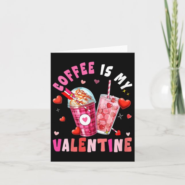 Carte Women's Coffee Is My Valentine Hearts Matching Dri (Devant)