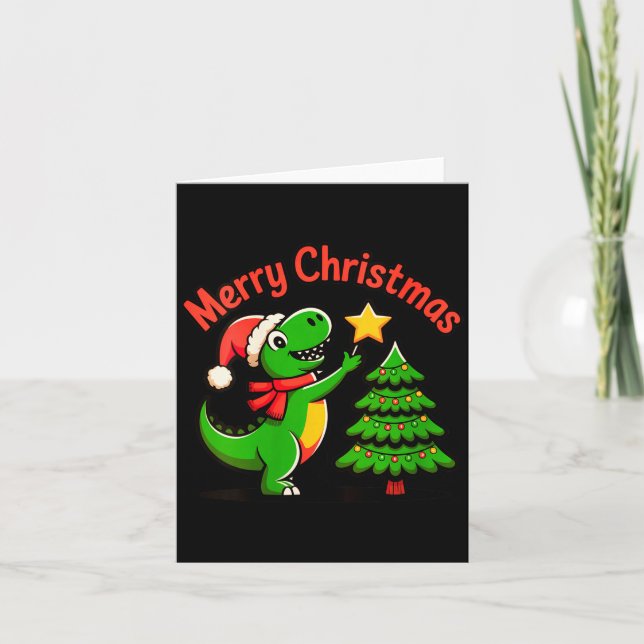 Carte Womens Dinosaur Christmas Merry Christmas T-rex De (Devant)