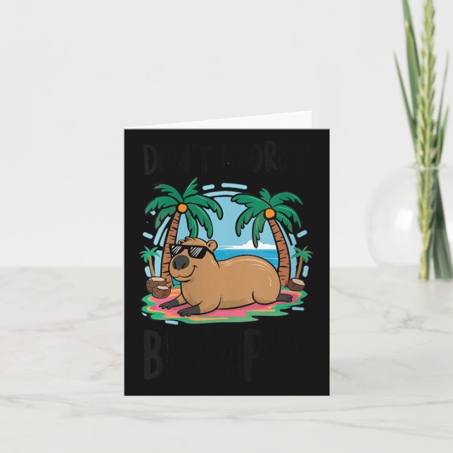 Carte Womens Don't Worry Be Capy Shirt Kids Men Women Ca (Devant)