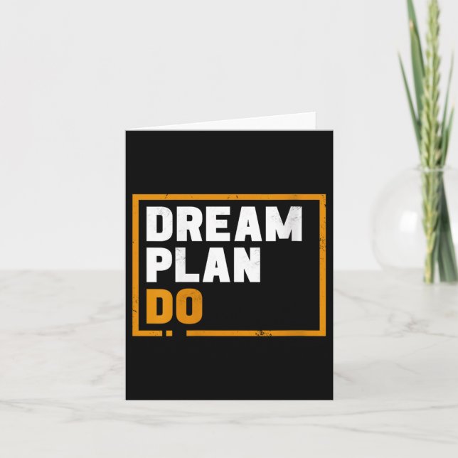 Carte Womens Dream Plan Do - Insrational Quote Motivatio (Devant)