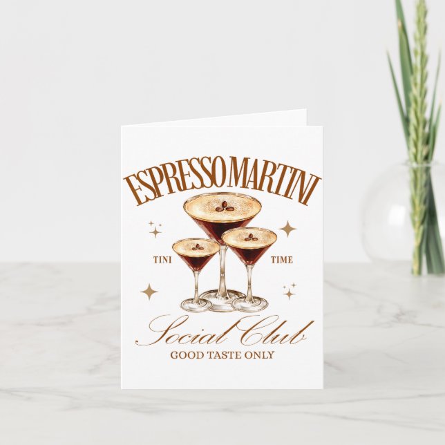 Carte Womens Espresso Martini Social Club Drinking Tail  (Devant)
