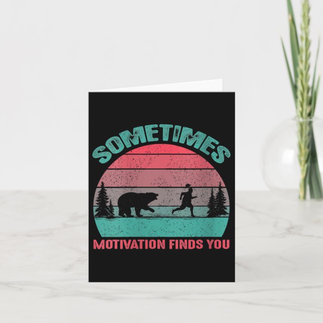 Carte Womens Funny Running Motivational Sometimes Motiva (Devant)