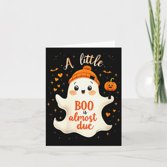 Carte Womens Funny Soky Pregnancy A Little Boo Is Almost (Devant)