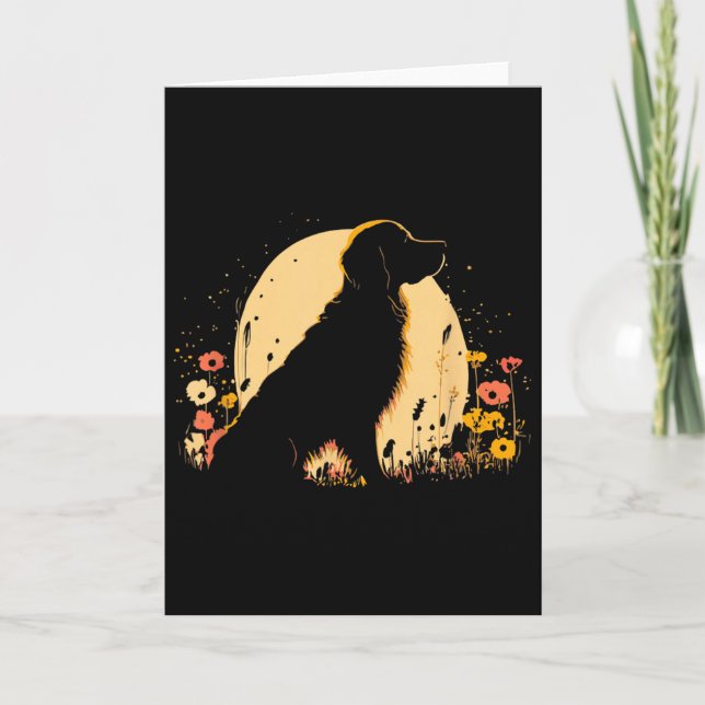 Carte Women's Golden Retriever Lover Dog Owner Wildflowe (Devant)