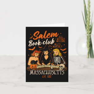 Carte Womens Halloween Livre Lecture Sorcière Salem Livr