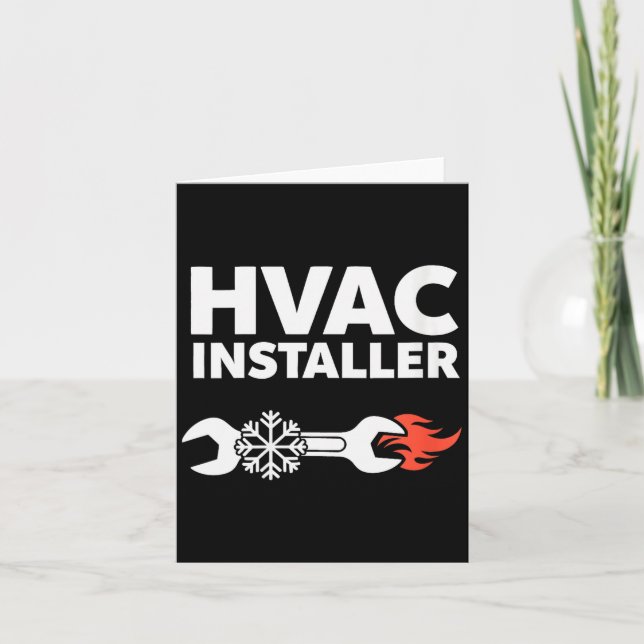 Carte Womens Hvac Installer Funny Hvac Tech Technician F (Devant)