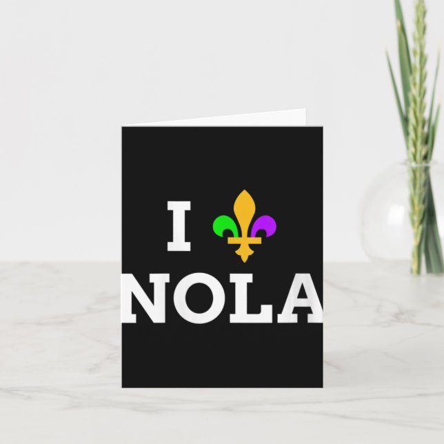 Carte Womens I Love New Orleans Fleur De Lis Heart Souve (Devant)
