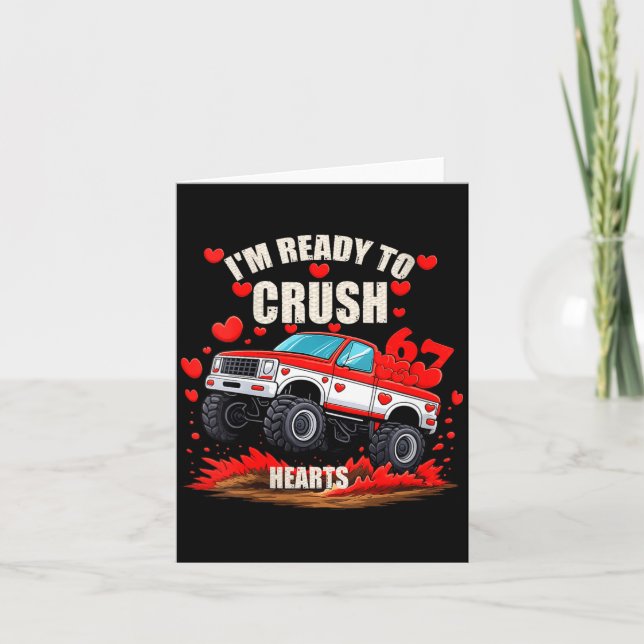 Carte Women's I'm Ready To Crush 6 7 Hearts Truck Funny  (Devant)