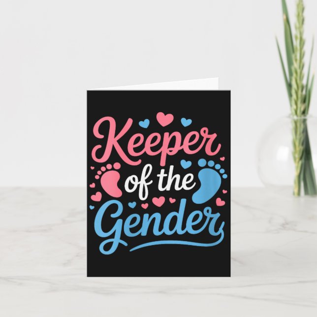 Carte Womens Keeper Of The Gender, Pregnancy Reveal Gend (Devant)