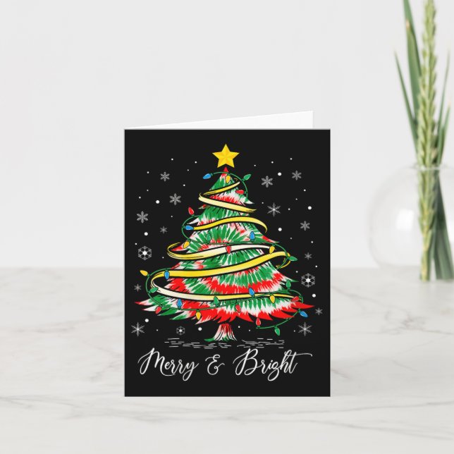 Carte Womens Merry &amp; Bright Merry Christmas Tree Tie (Devant)