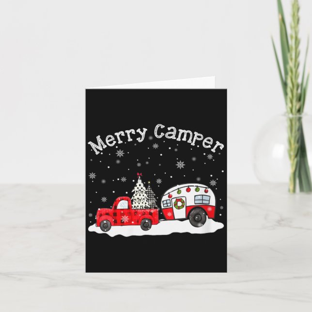 Carte Womens Merry Camper Christmas Santa Claus Camng Re (Devant)