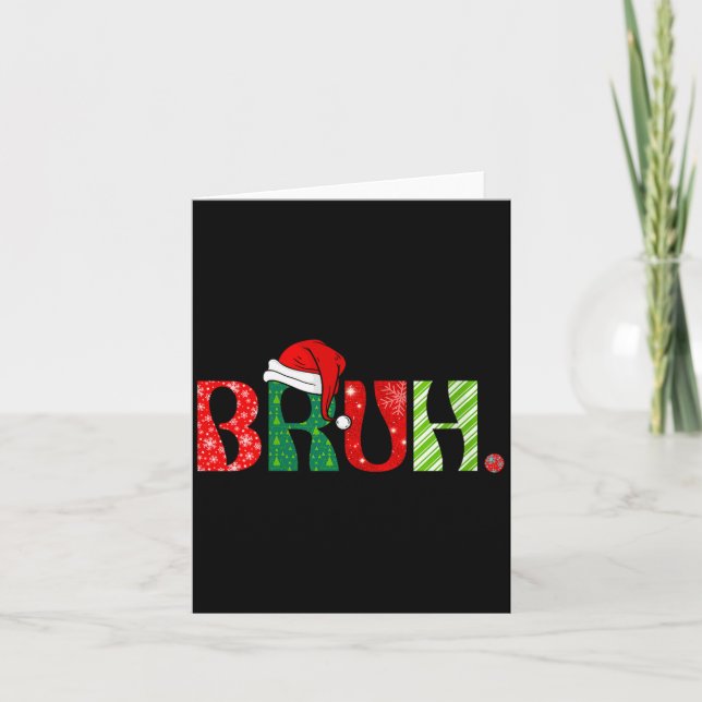 Carte Womens Merry Christmas Bruh Santa Claus Snow Xmas  (Devant)