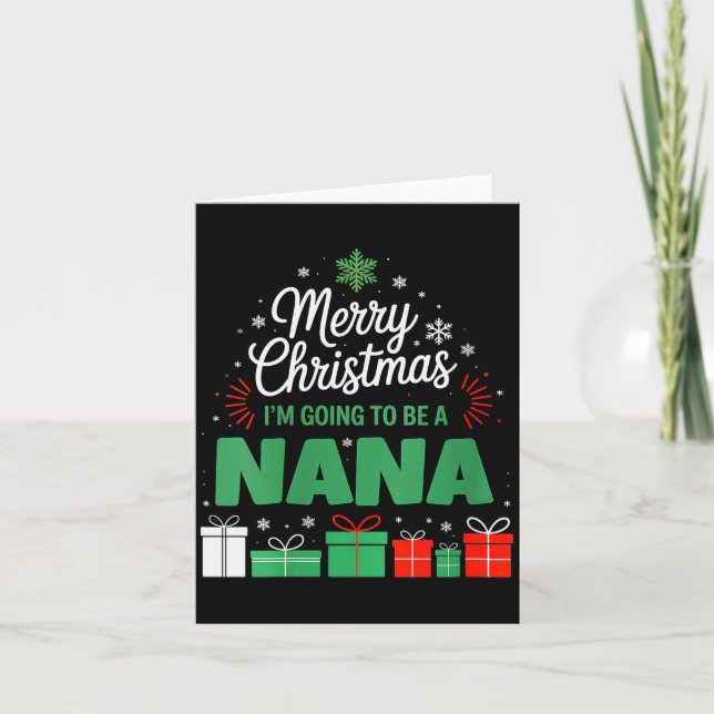 Carte Womens Merry Christmas I'm Going To Be A Nana Preg (Devant)