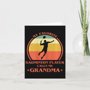 Carte Womens My Favori Badminton Player Me Appelle Grand