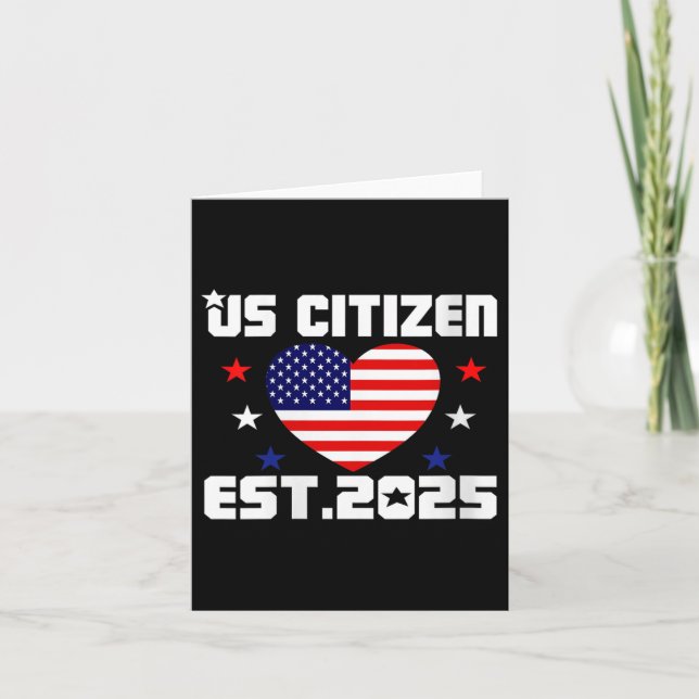 Carte Womens New Us Citizen Est 2025 American Immigrant  (Devant)