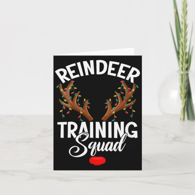 Carte Womens Reindeer Training Squad Team Running Family (Devant)