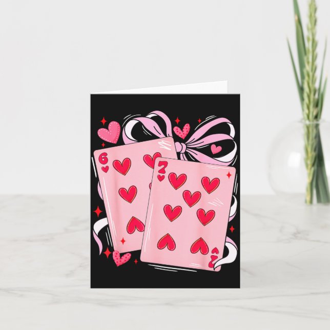 Carte Womens Retro Six Seven 67 Meme Valentines Day Play (Devant)