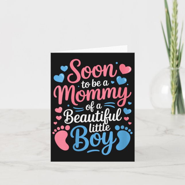 Carte Womens Soon-to-be A Mommy Of A Beautiful Baby Boy, (Devant)