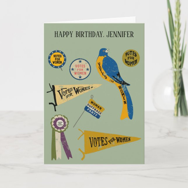 Carte Womens Suffrage Movement Memorabilia Collage Print (Devant)