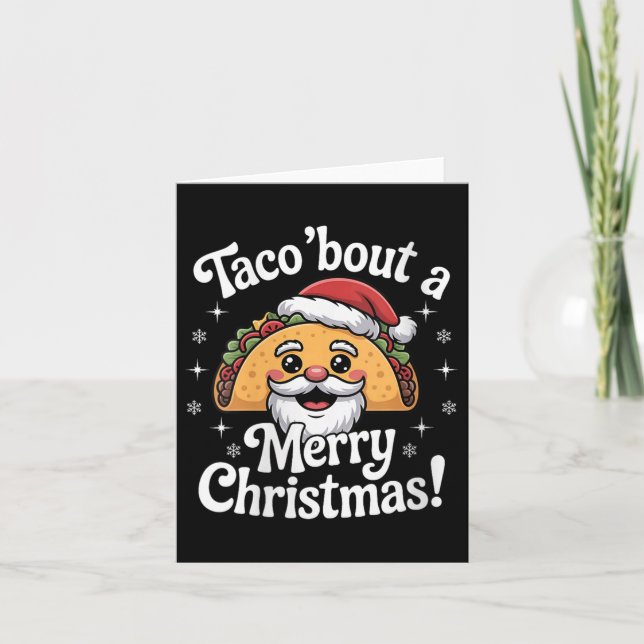Carte Womens Taco ‘bout A Merry Christmas Food Puns Mexi (Devant)