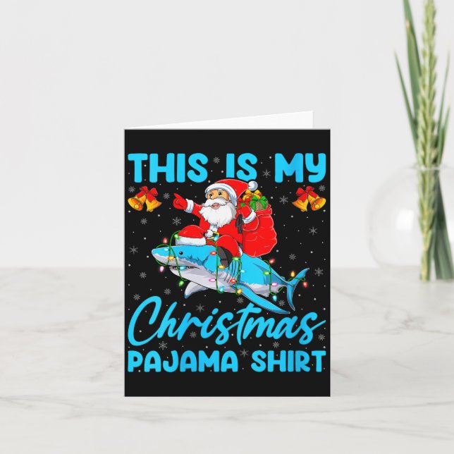Carte Womens This Is My Christmas Pajamas Funny Santa Ri (Devant)