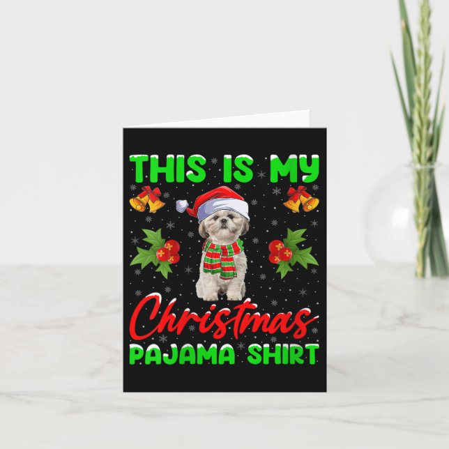 Carte Womens This Is My Christmas Pajamas Funny Shih Tzu (Devant)
