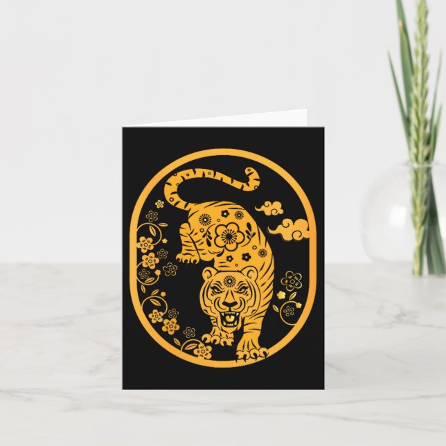 Carte Womens Traditional Art Chinese New Year 2022 Year  (Devant)