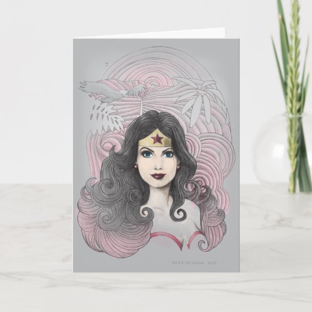 Carte Wonder Femme Aigle et arbres (Devant)