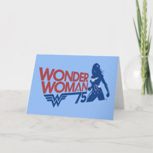 Carte Wonder Woman 75th Anniversary Red & Blue Logo